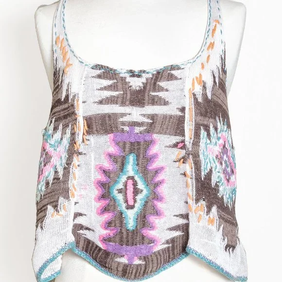 Free People Geometric Knit Tank - Picture 2 of 3